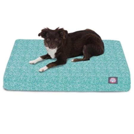 Teal Navajo Small Orthopedic Memory Foam Rectangle Dog Bed